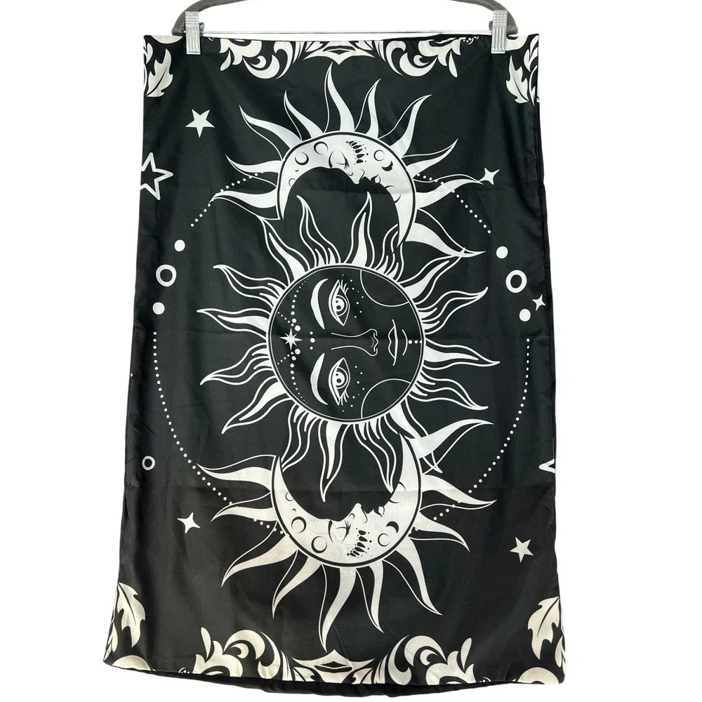 Celestial Sun Moon Pillowcases Whimsygoth Bohemian Decor Set 2 Kingsize